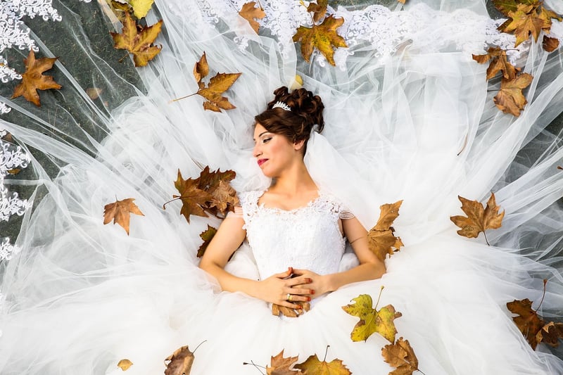 Colored wedding dress